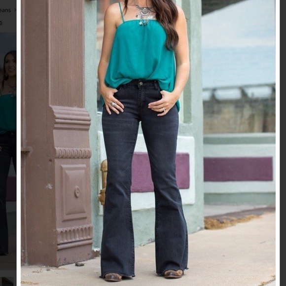 lucky and blessed flare jeans